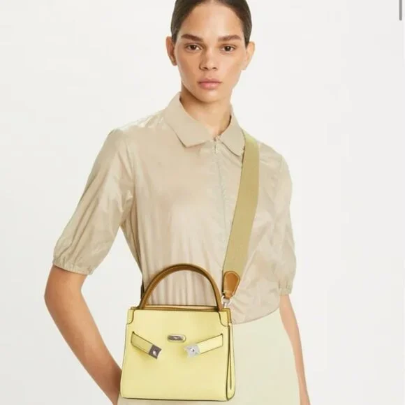 🌸NeW! Authenticated! Rare! Tory Burch PETITE LEE RADZIWILL DOUBLE BAG - Picture 6 of 17